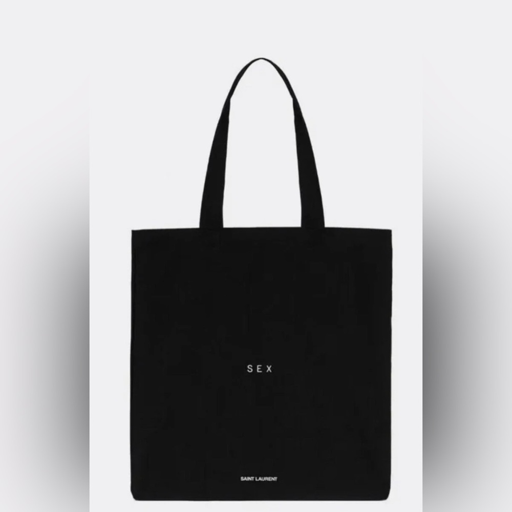 Saint Laurent & Madonna Black Tote Bag